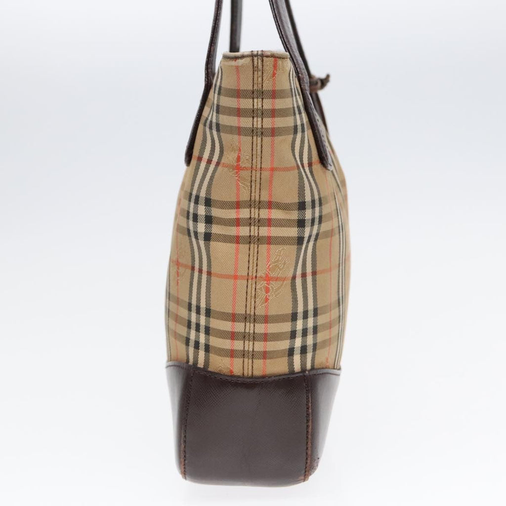 Burberry Nova Check Tote Canvas Check Pattern Beige Canvas Tote Bag