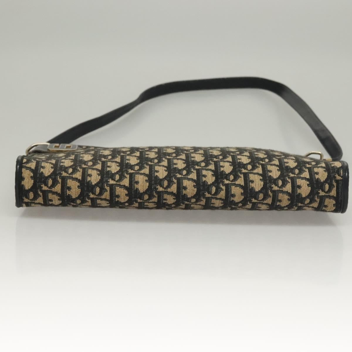 Christian Dior Vintage Trotter Shoulder Bag Canvas Navy Canvas Shoulder Bag Bag (Pre-Owned)