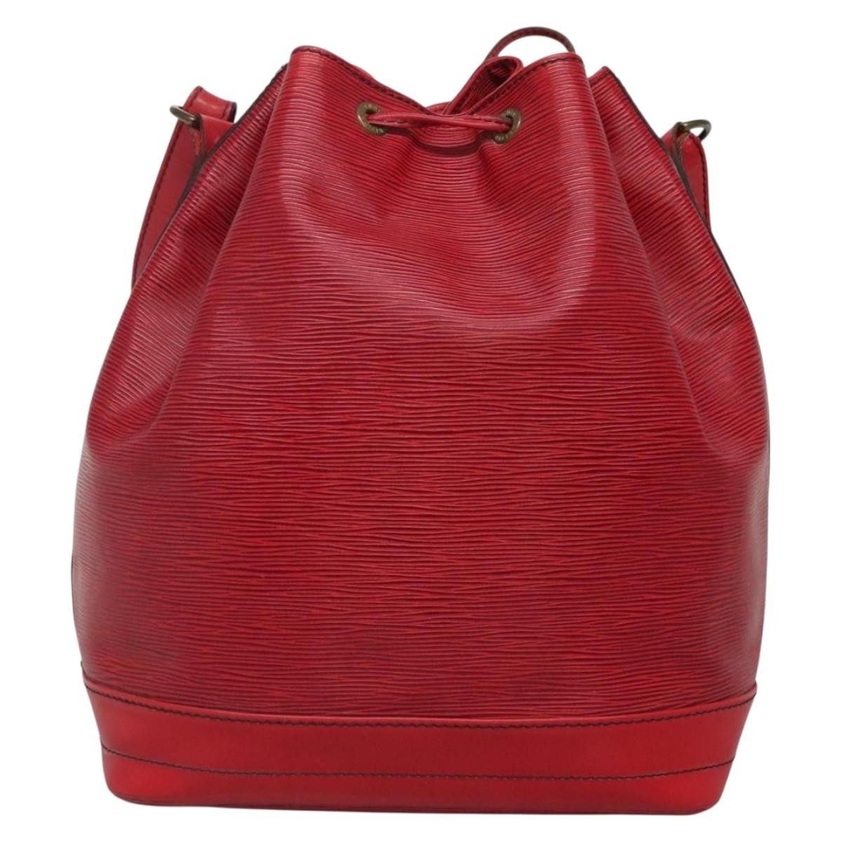 Louis Vuitton Noe Handbag Epi Leather Red Leather Bag