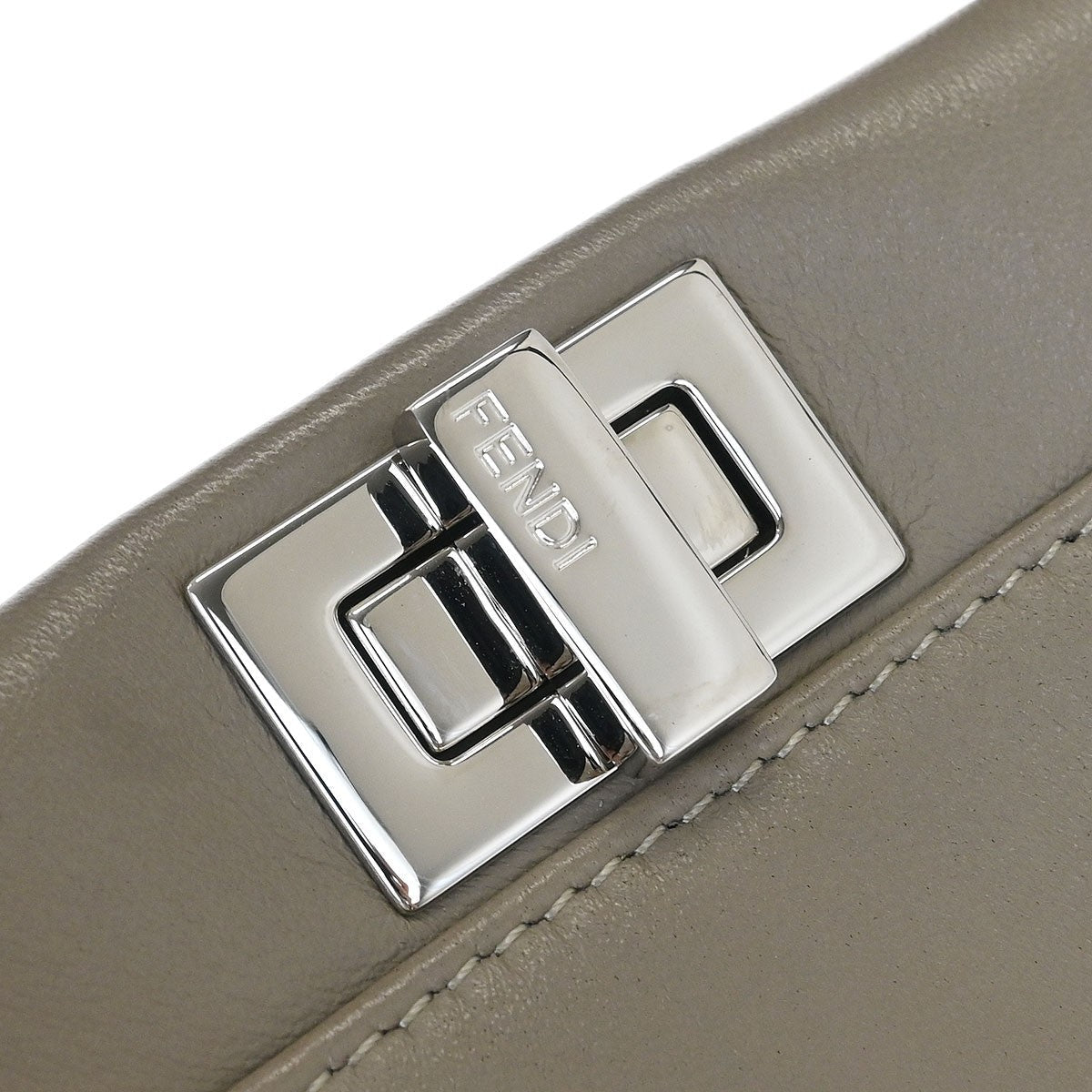 Fendi Peekaboo Bag Leather Gray Leather Handbag