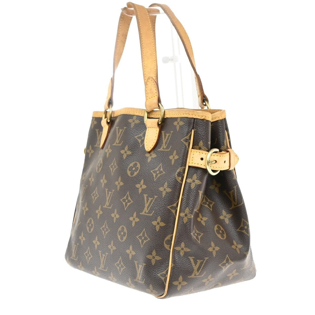 Louis Vuitton Batignolles Handbag Monogram Canvas Brown Leather Handbag