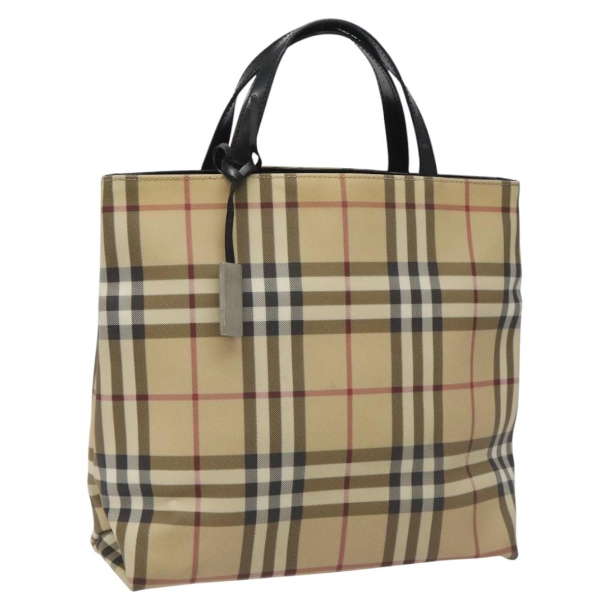 Burberry Nova Check Handbag Nova Check Canvas Beige Canvas Handbag