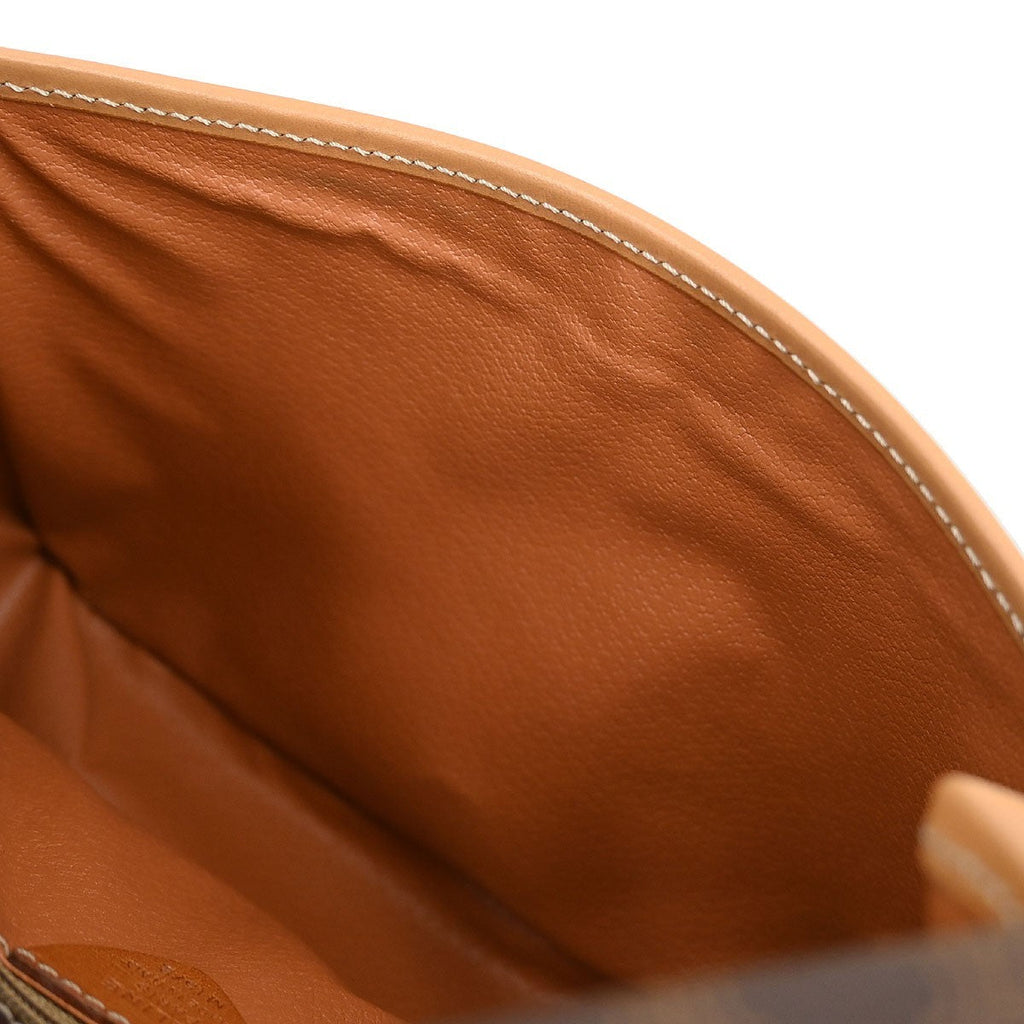 Celine Vintage Macadam Shoulder Bag Canvas And Leather Brown Canvas Shoulder Bag Bag