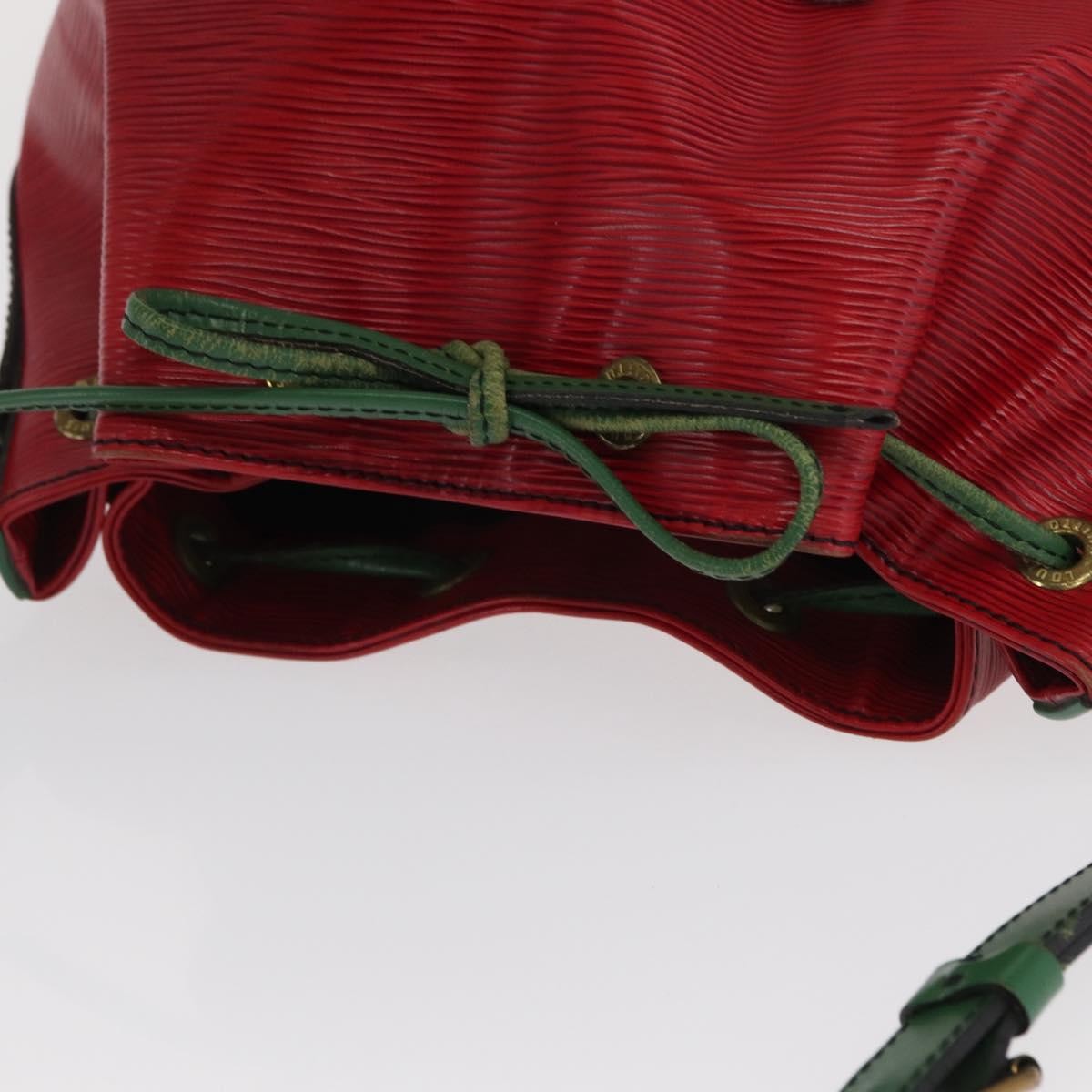 Louis Vuitton Bicolor Petit Noe Handbag Epi Leather Green Leather Shoulder Bag