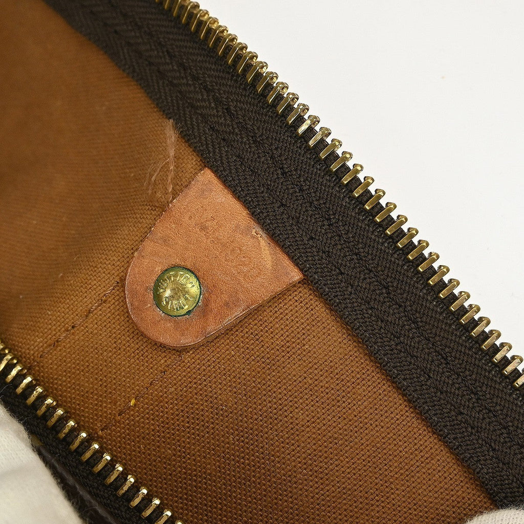 Louis Vuitton Keepall Bandouliere Bag Monogram Canvas Brown Canvas Travel Bag
