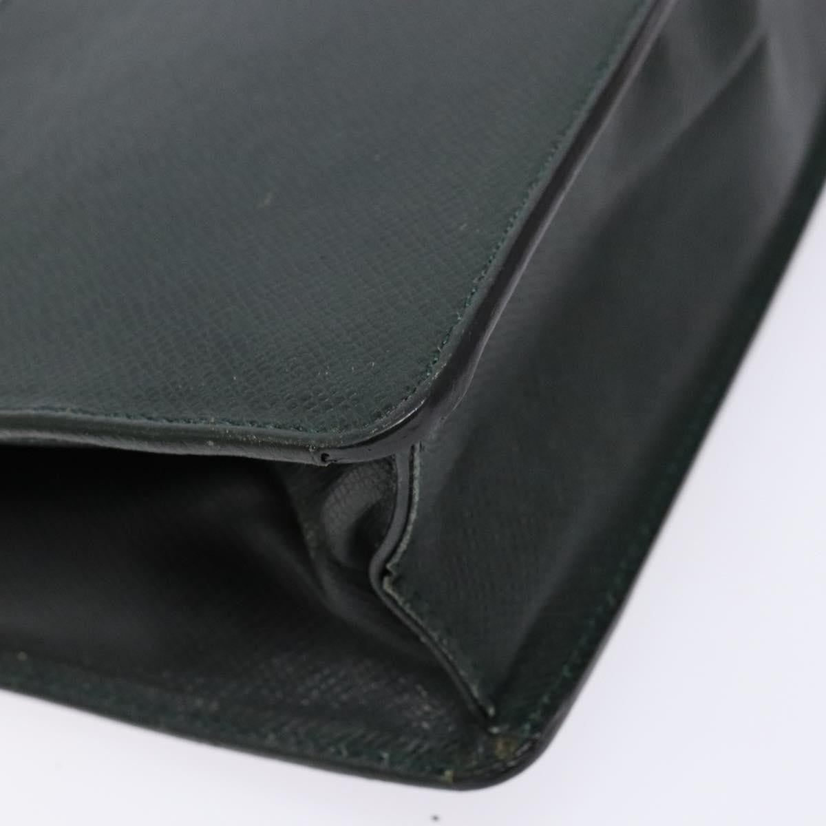 Louis Vuitton Kourad Pouch Taiga Green Leather Clutche & Pouche Bag