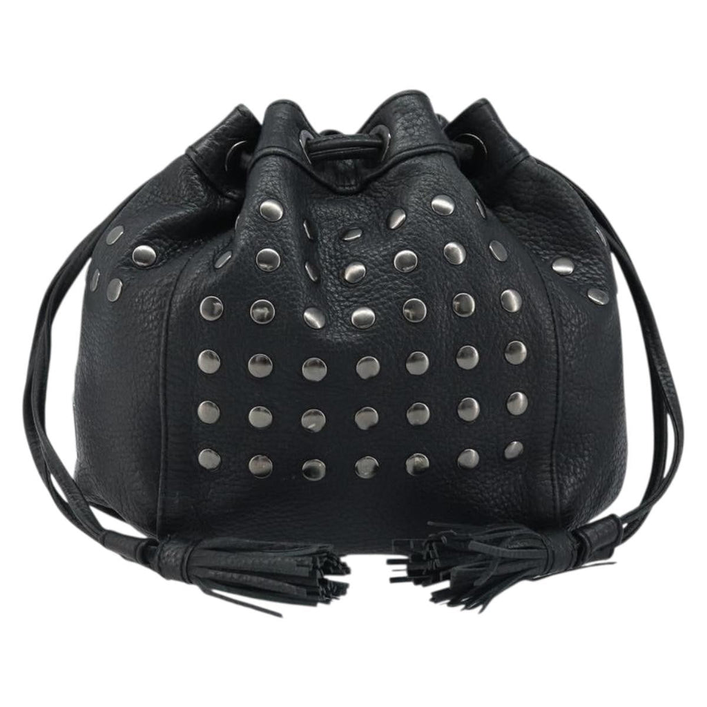 Burberry Blue Label Shoulder Bag Leather Black Leather Shoulder Bag