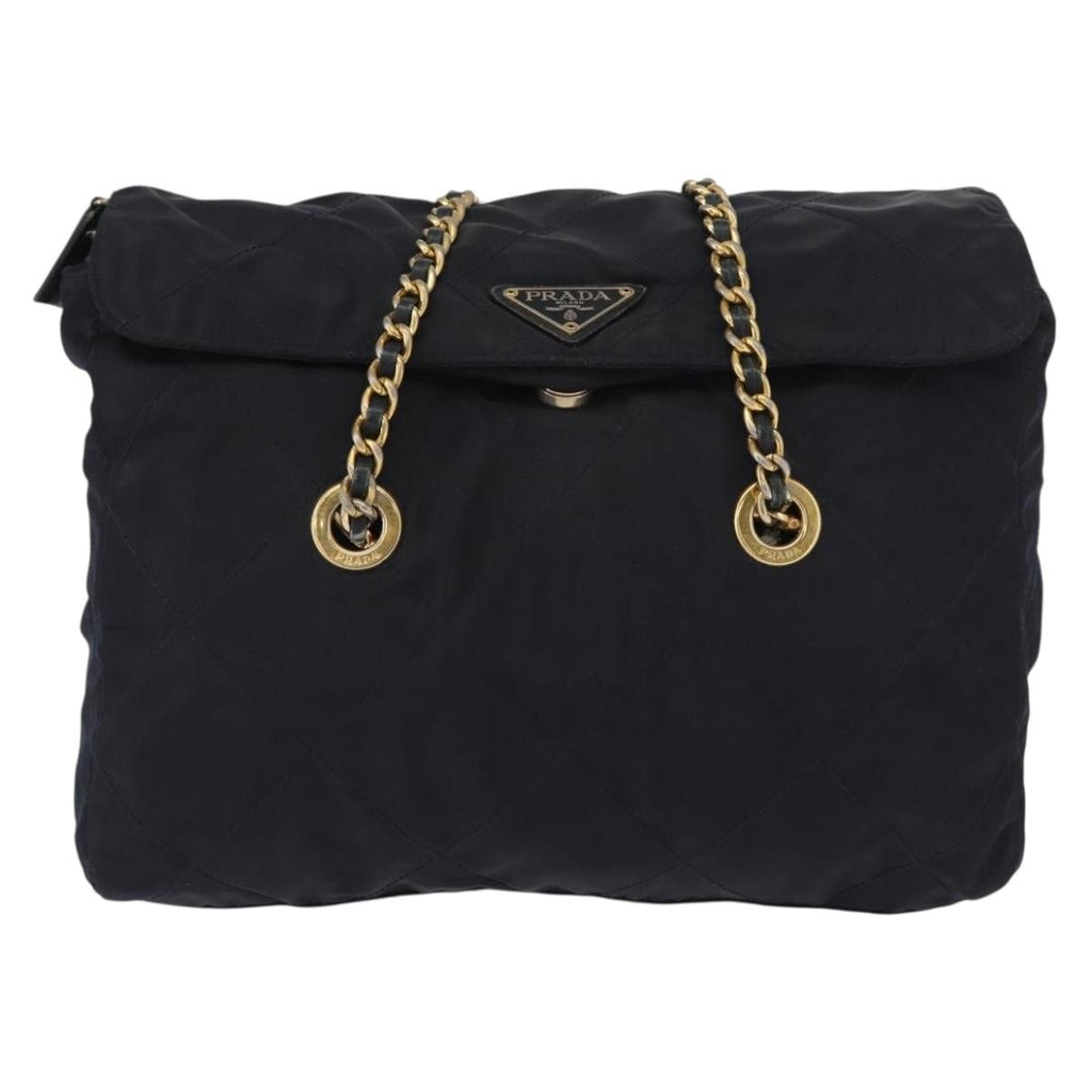 Prada Chain Shoulder Bag Tessuto Navy Nylon Shoulder Bag Bag