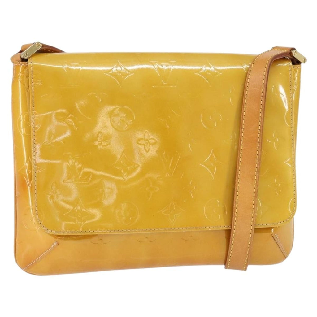 Louis Vuitton Thompson Street Handbag Monogram Vernis Beige Patent_Leather Shoulder Bag