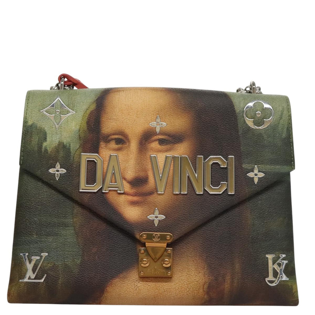 Louis Vuitton Chain Shoulder Bag Limited Edition Jeff Koons Da Vinci Print Canvas Multicolour Canvas Shoulder Bag