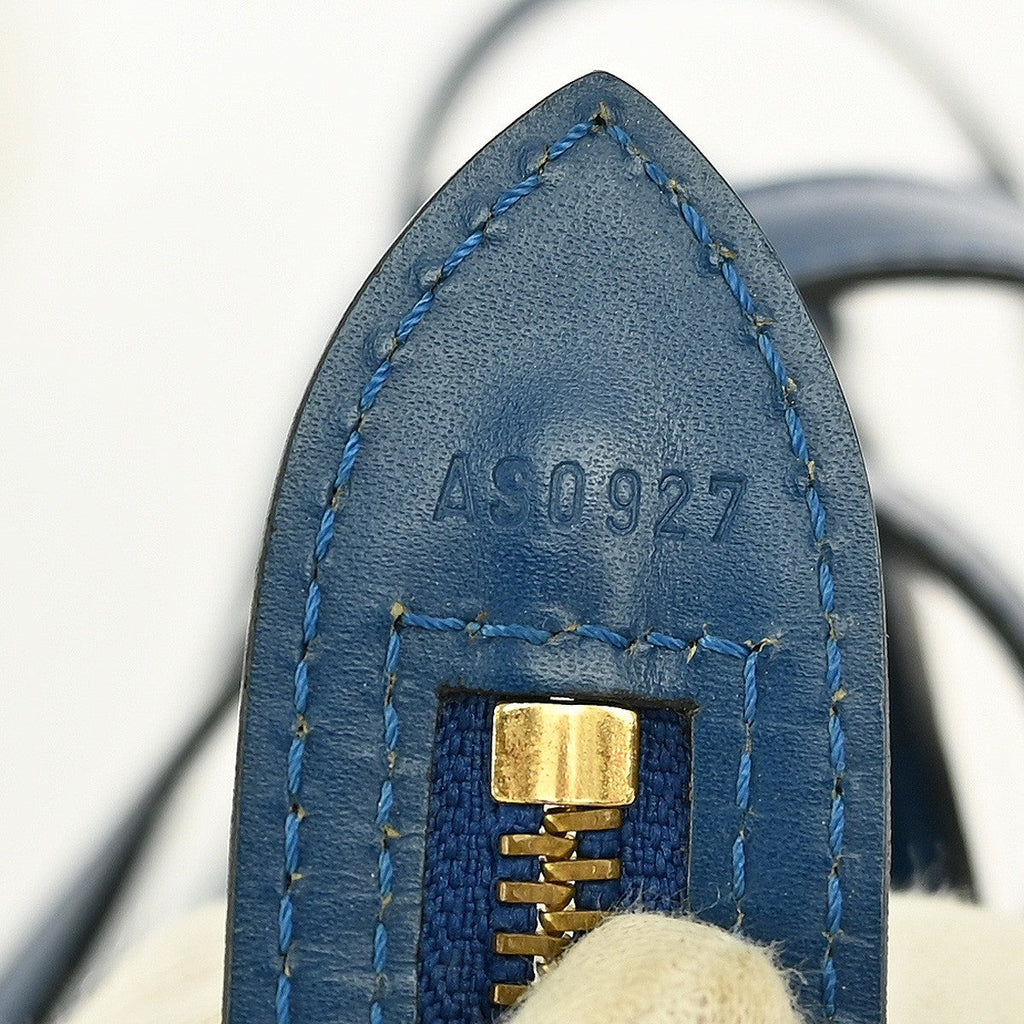 Louis Vuitton Saint Jacques Handbag Epi Leather Blue Leather Tote Bag