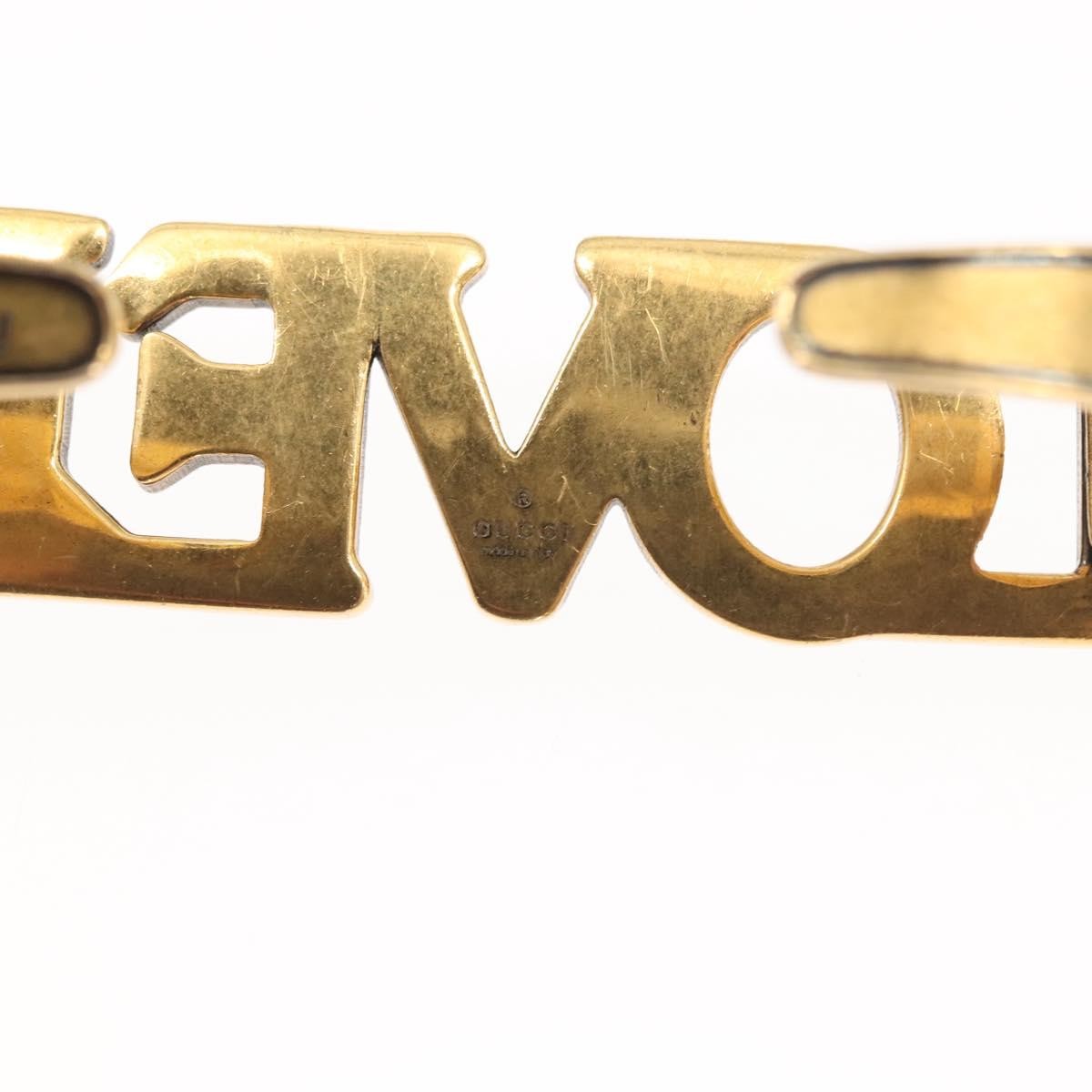 Gucci Loved Palm Cuff Ring Crystal Embellished Metal Gold Metal Cufflinks Jewelry (Pre-Owned)
