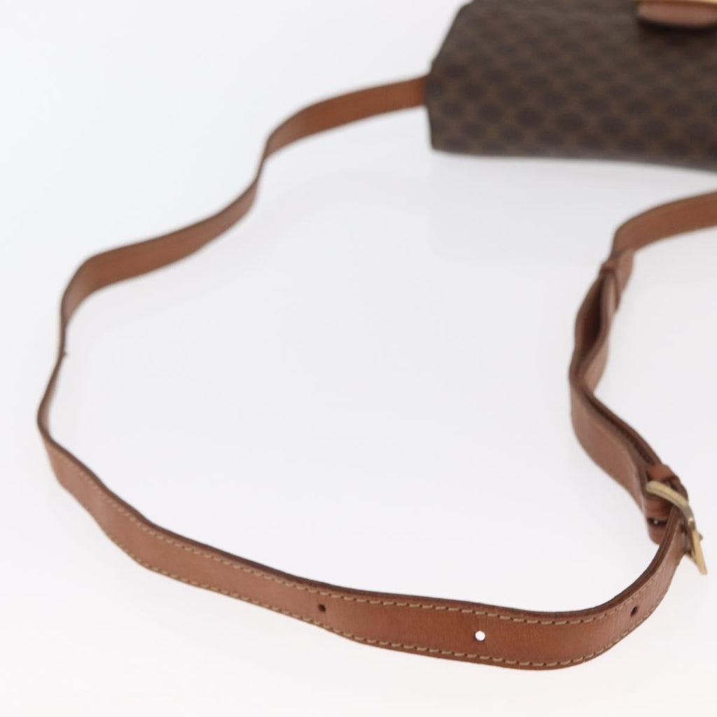 Celine Vintage Horse Carriage Macadam Shoulder Bag Canvas Brown Pvc Shoulder Bag Bag