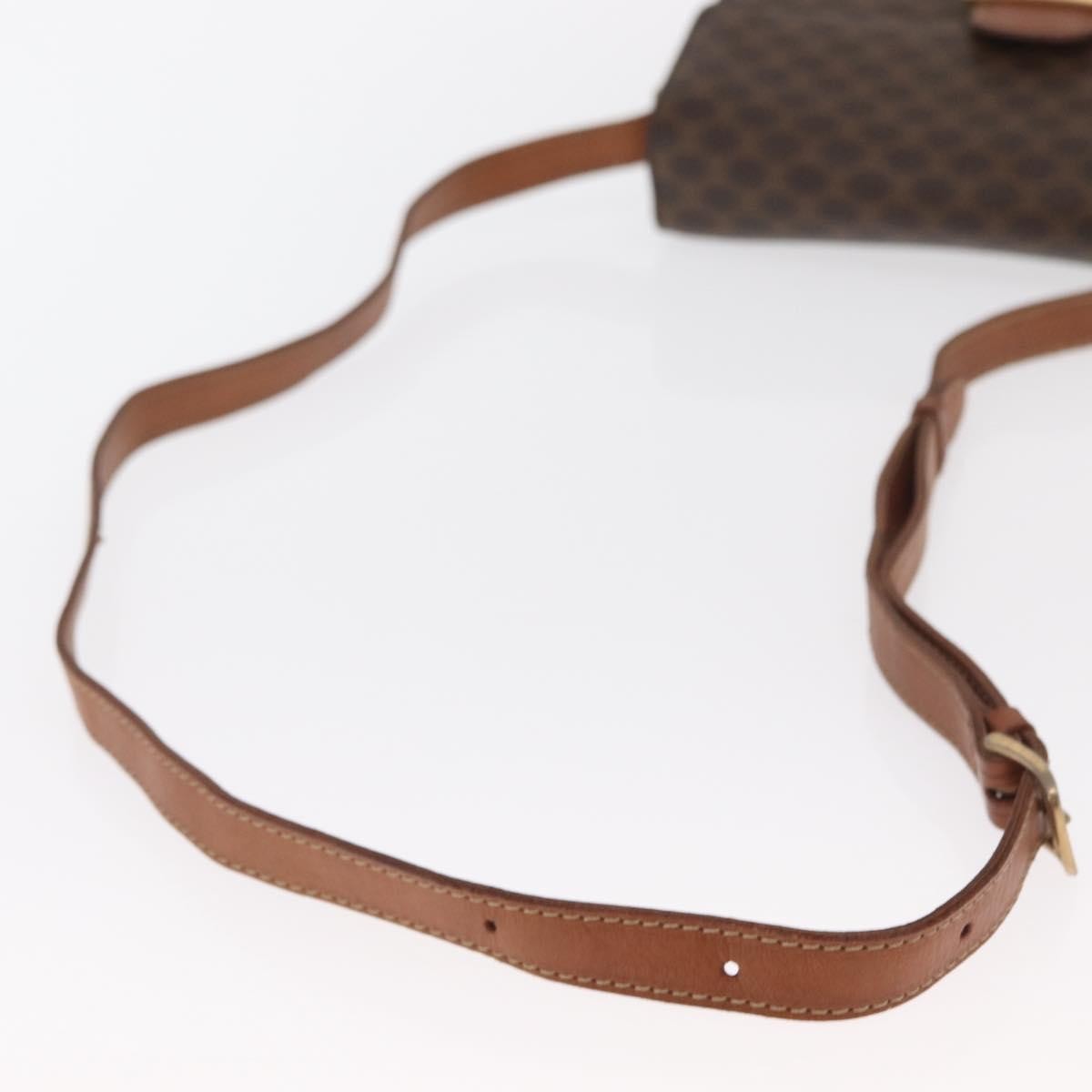 Celine Vintage Horse Carriage Macadam Shoulder Bag Canvas Brown Pvc Shoulder Bag Bag