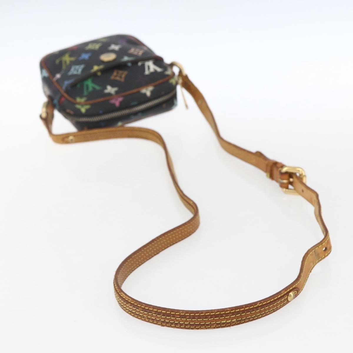 Louis Vuitton Rift Handbag Monogram Multicolor Black Canvas Shoulder Bag