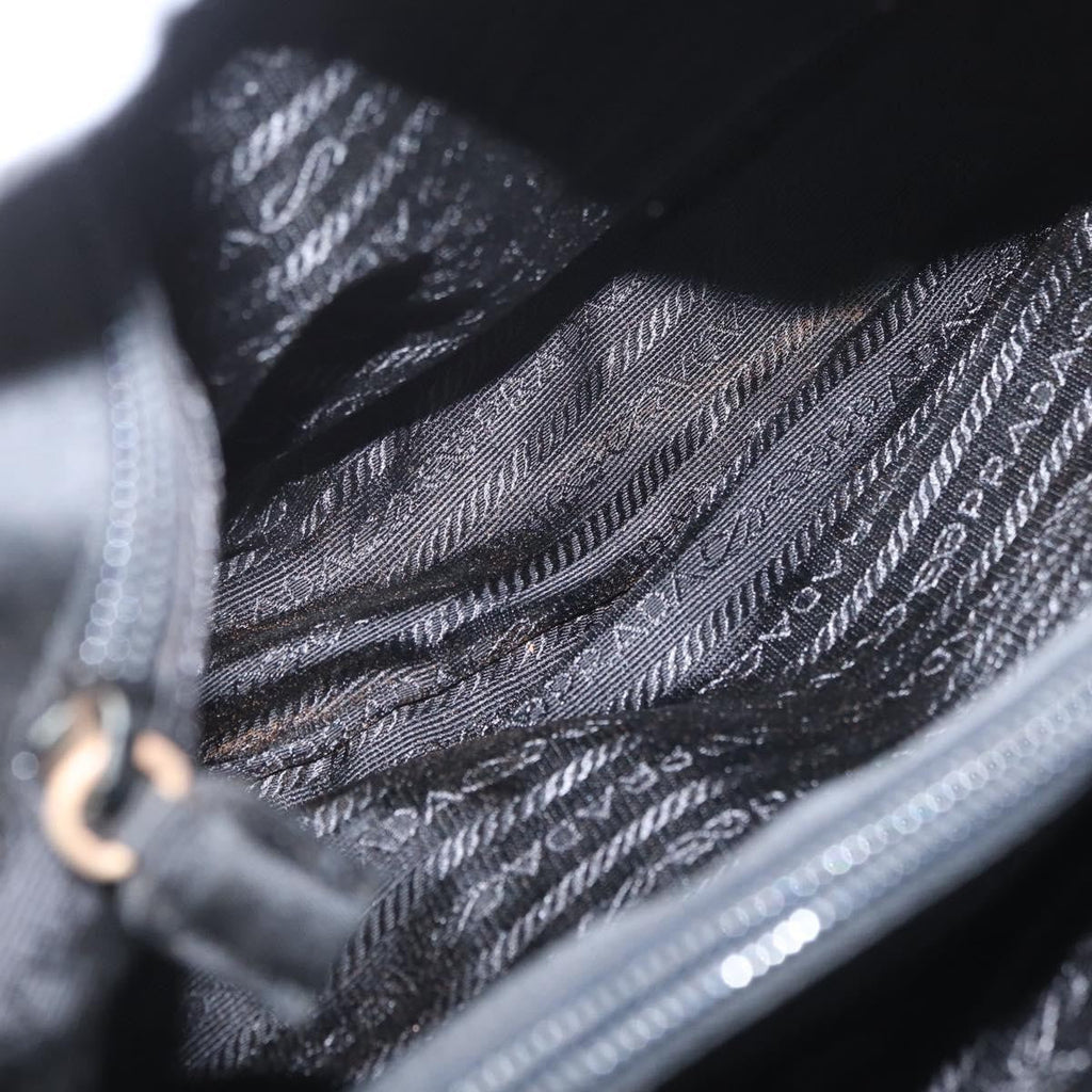 Prada Vintage Zip Tote Tessuto Black Nylon Tote Bag Bag