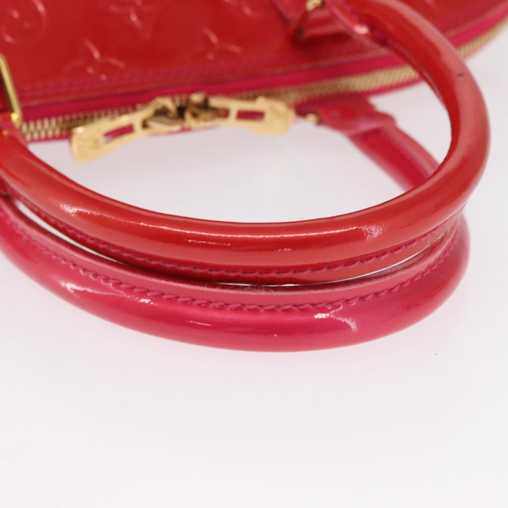 Louis Vuitton Alma Handbag Monogram Vernis Red Patent_Leather Handbag