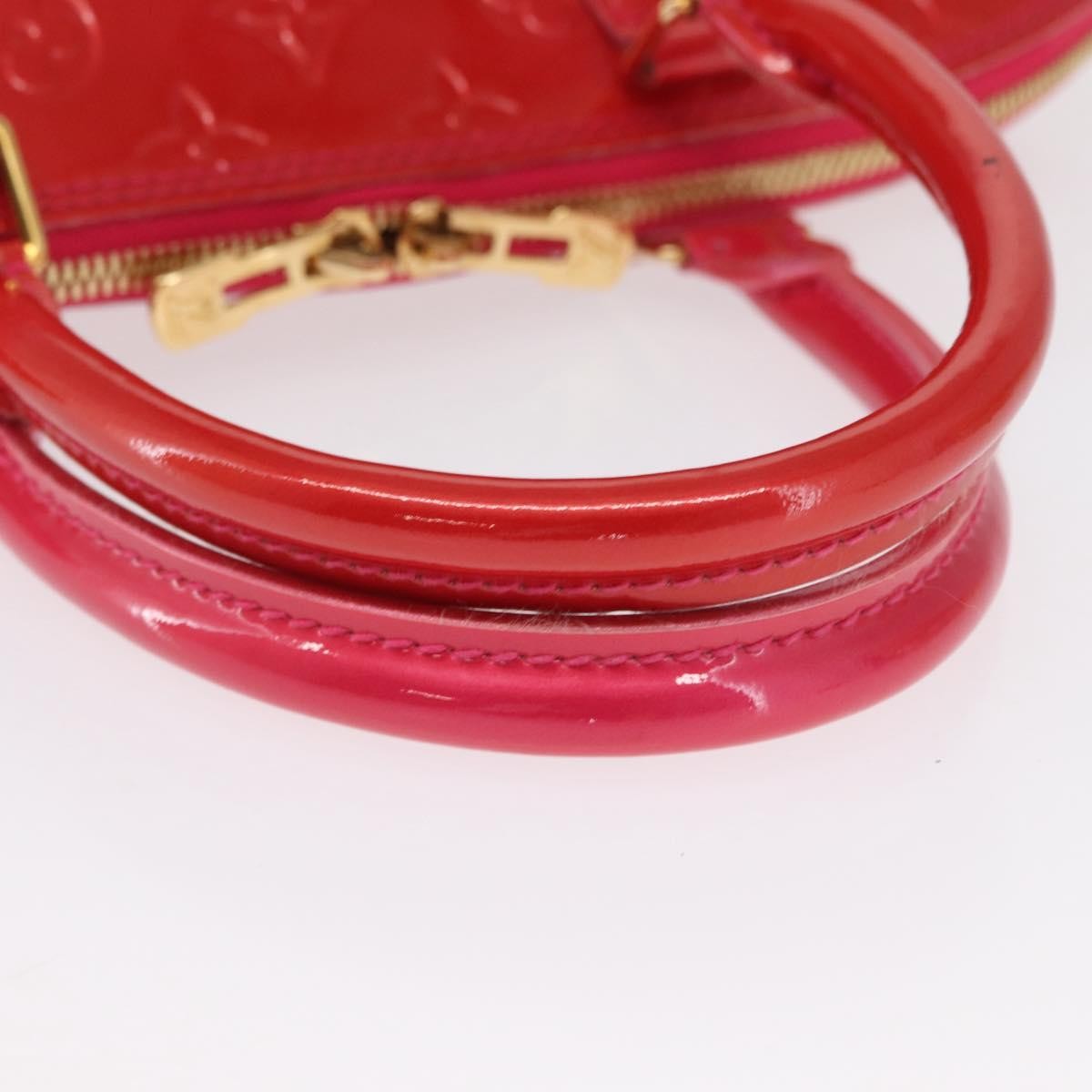Louis Vuitton Alma Handbag Monogram Vernis Red Patent_Leather Handbag