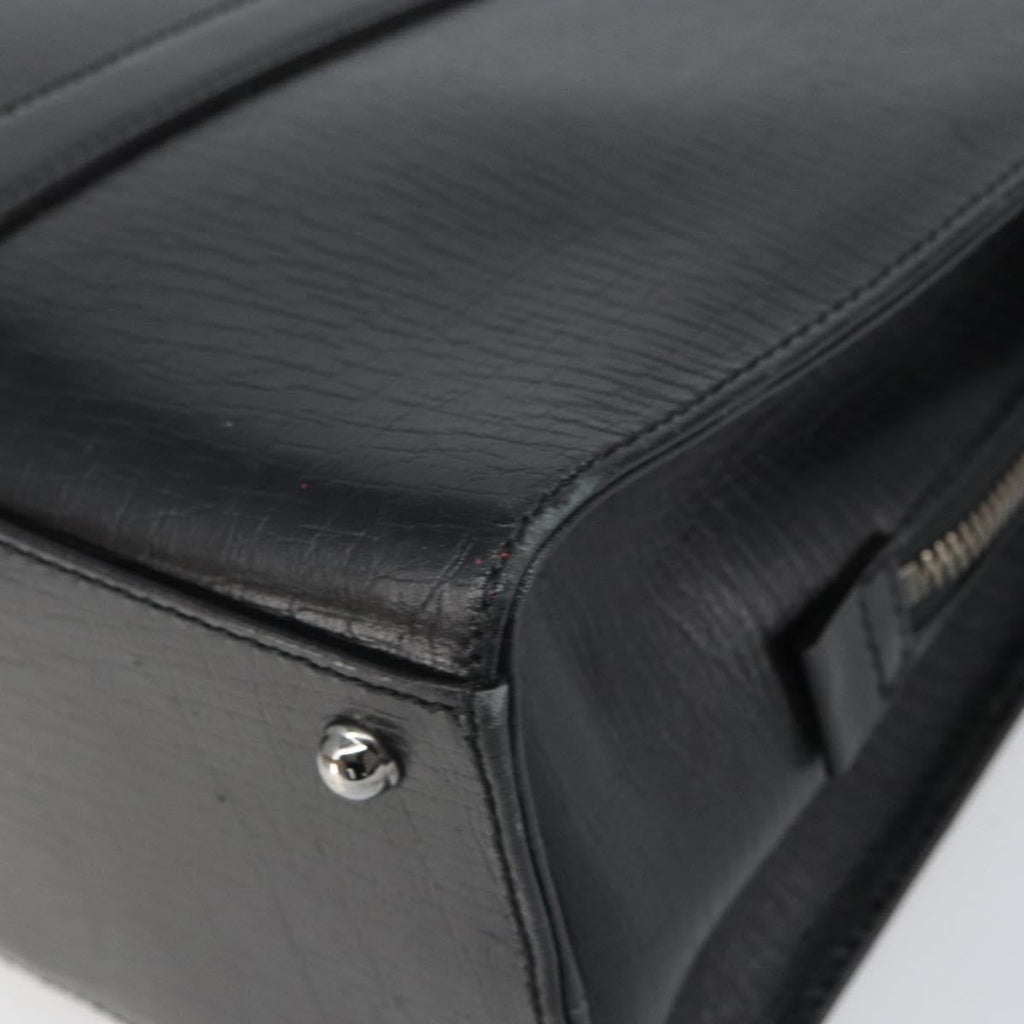 Gucci Vintage Handbag Leather Black Leather Handbag (Pre-Owned)