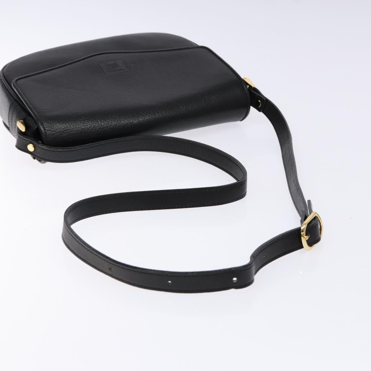 Burberry Flap Shoulder Bag Leather Black Leather Shoulder Bag