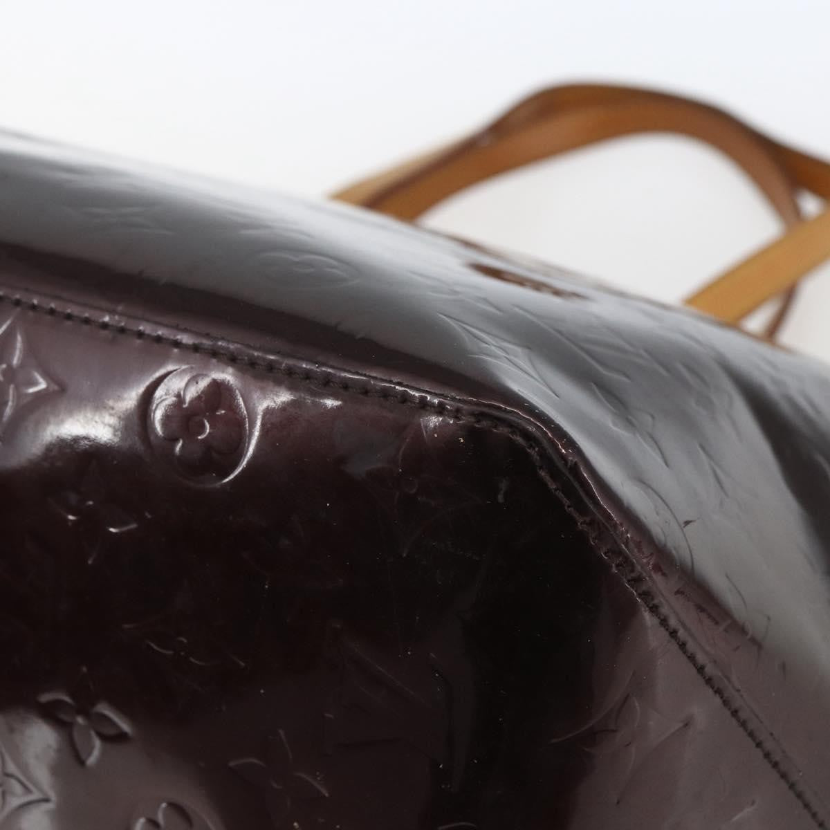 Louis Vuitton Bellevue Handbag Monogram Vernis Brown Patent_Leather Tote Bag
