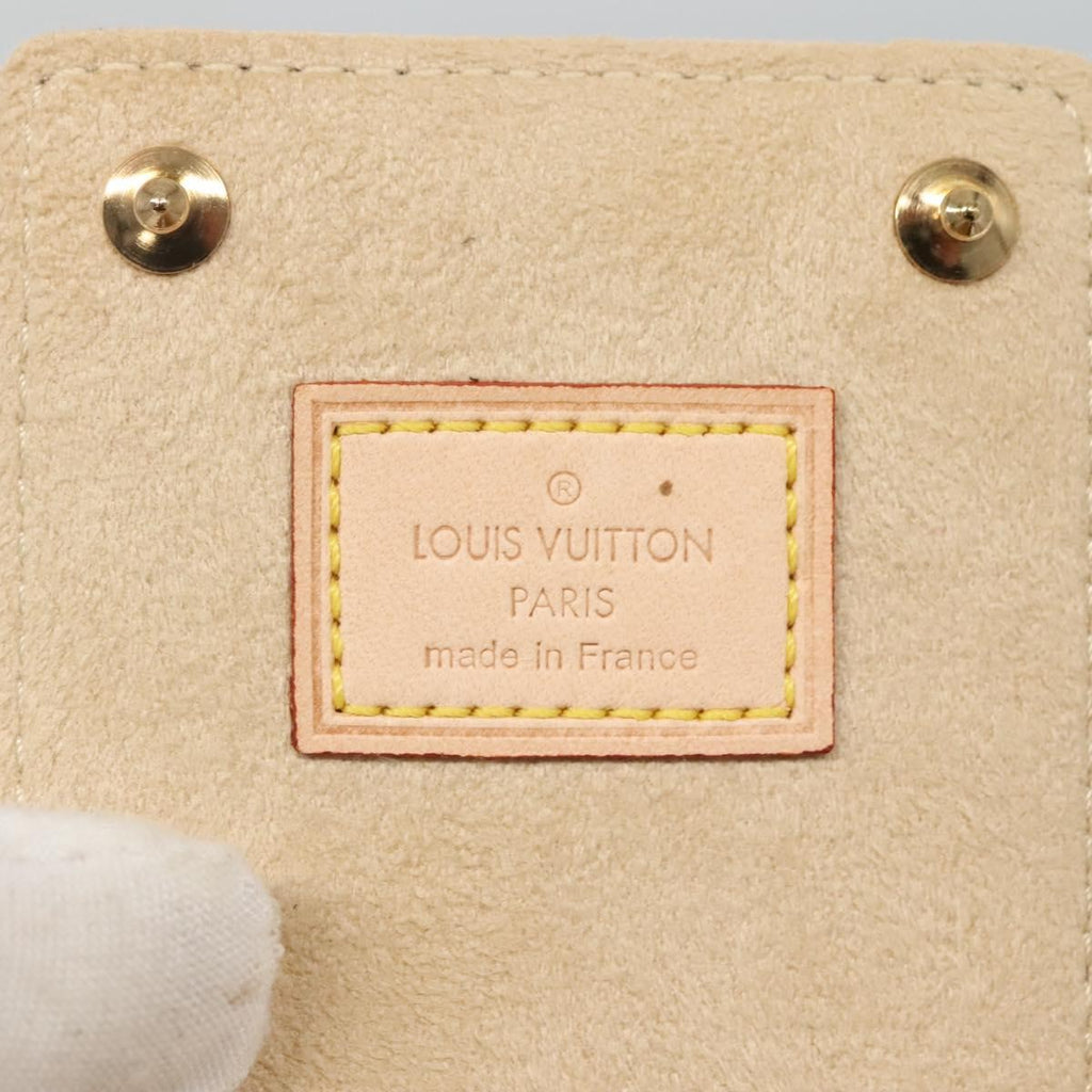 Louis Vuitton Case Jewelry Box Canvas Brown Canvas Wallets Accessory
