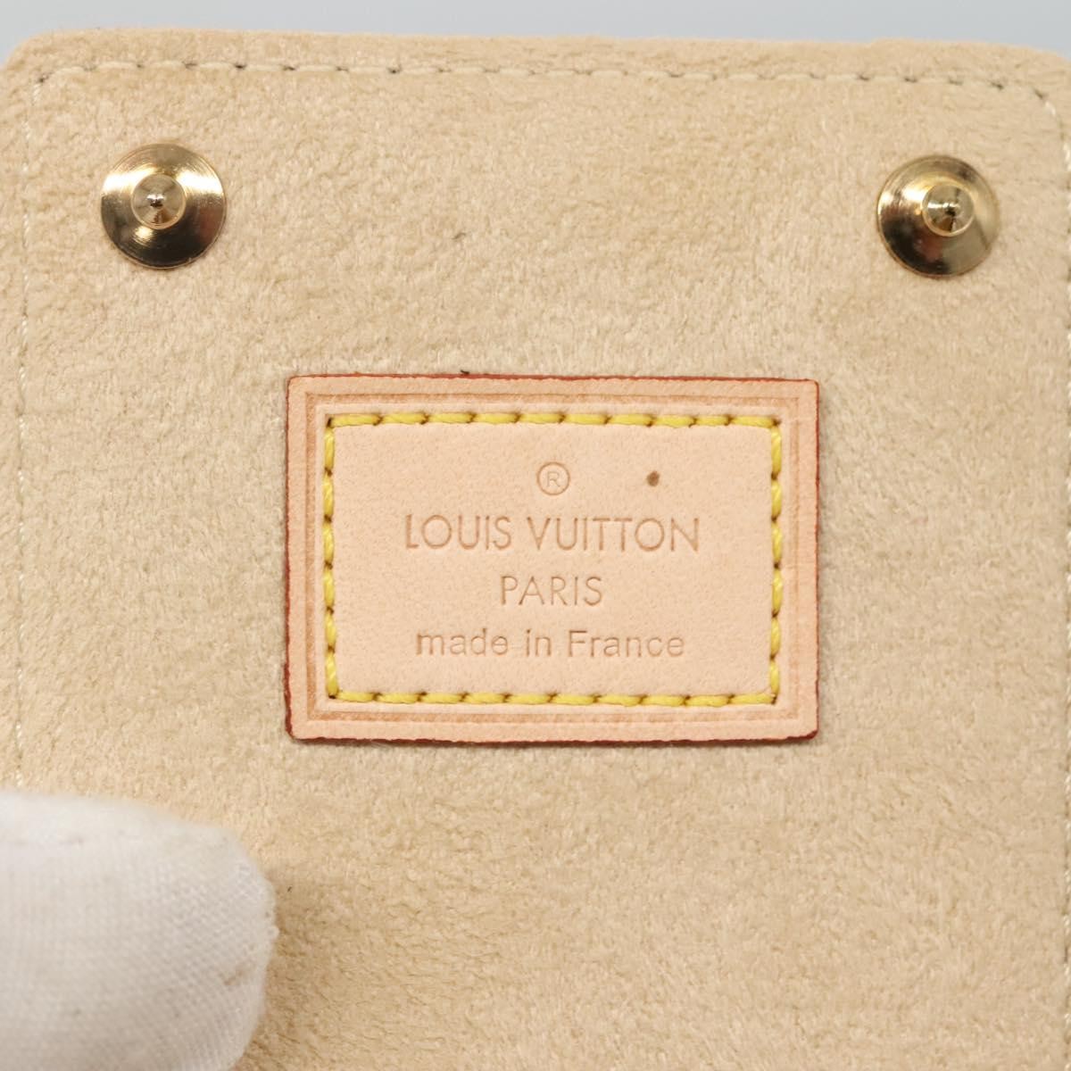 Louis Vuitton Case Jewelry Box Canvas Brown Canvas Wallets Accessory