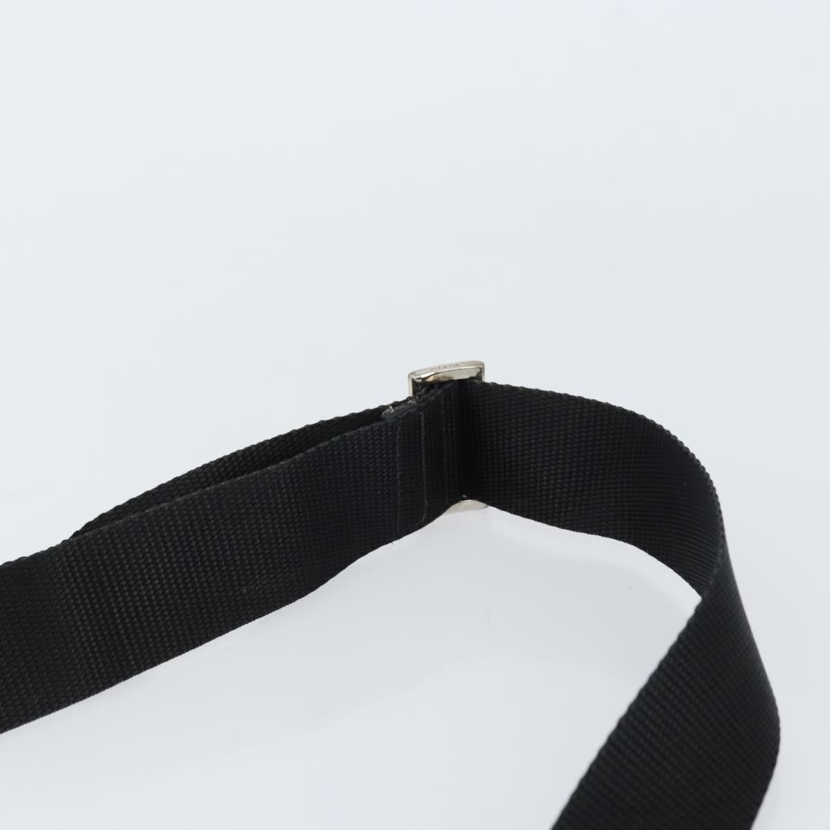 Prada Front Pocket Zip Messenger Bag Tessuto With Saffiano Leather Black Nylon Shoulder Bag Bag