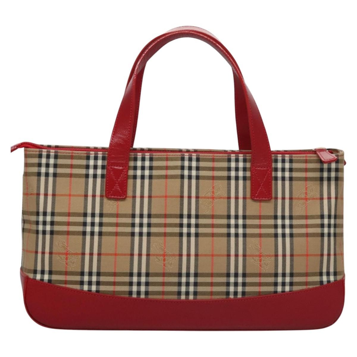Burberry Nova Check Handbag Nova Check Canvas And Leather Beige Canvas Handbag