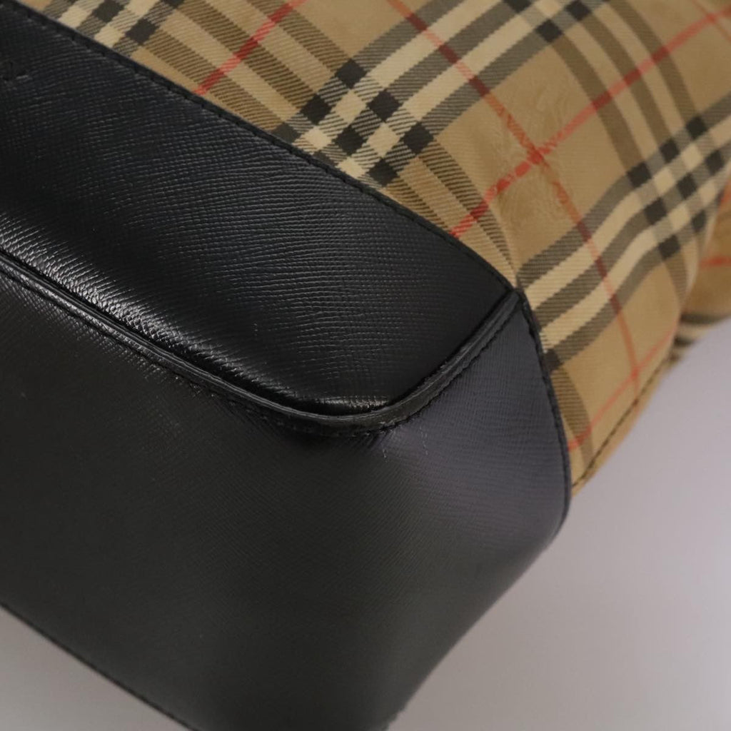 Burberry Nova Check Tote Canvas And Leather Beige Canvas Tote Bag