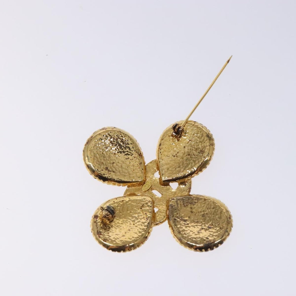 Chanel Cc Cross Badge Brooch Metal Gold Metal Brooch Jewelry