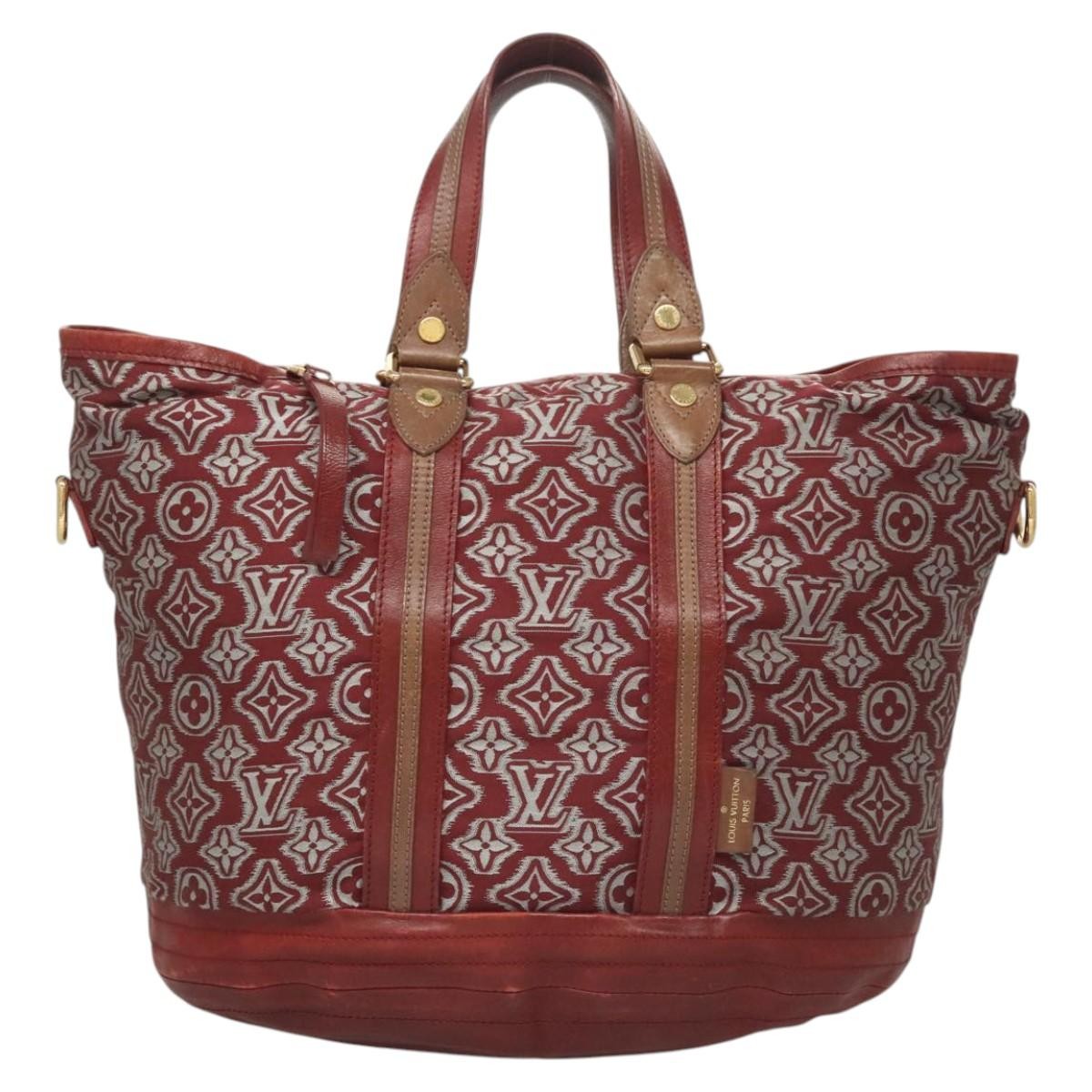 Louis Vuitton Aviator Handbag Limited Edition Monogram Jacquard Burgundy Canvas Handbag