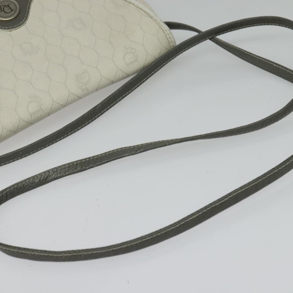 Christian Dior Vintage Honeycomb Shoulder Bag Canvas White Canvas Shoulder Bag Bag (Pre-Owned)