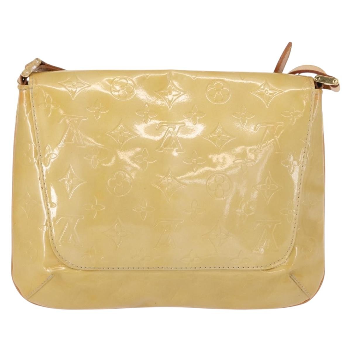 Louis Vuitton Thompson Street Handbag Monogram Vernis Beige Patent_Leather Shoulder Bag
