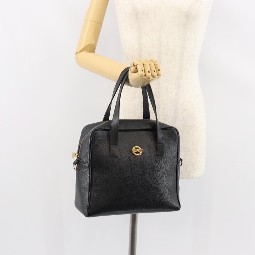 Celine Handbag Leather Black Leather Handbag