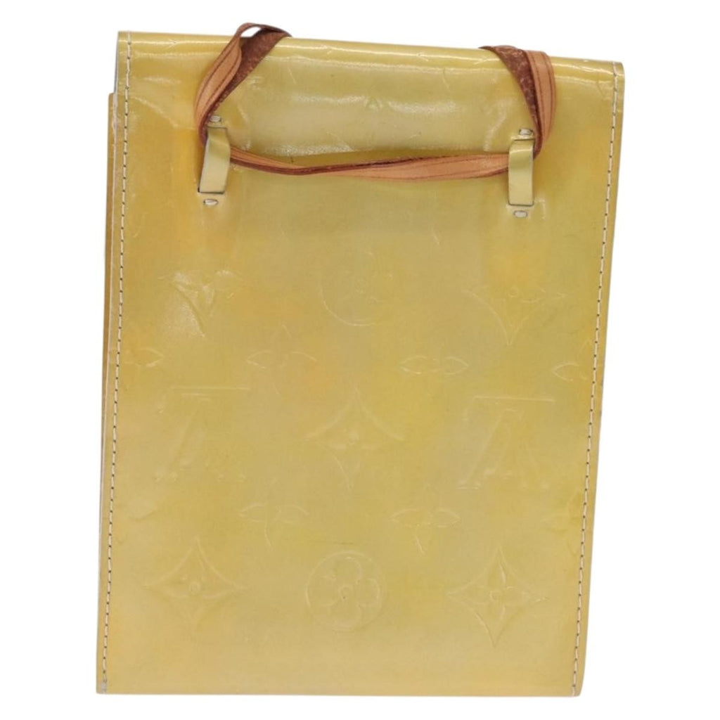 Louis Vuitton Mott Handbag Monogram Vernis Beige Patent_Leather Clutche & Pouche Bag