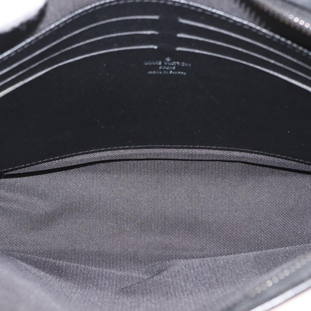 Louis Vuitton Pochette Voyage Monogram Eclipse Canvas Gray Canvas Clutche & Pouche Bag