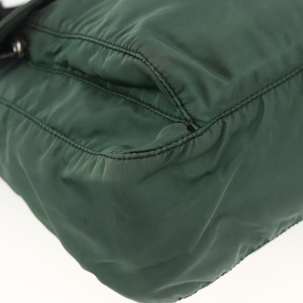 Prada Buckle Messenger Bag Tessuto Green Nylon Shoulder Bag Bag