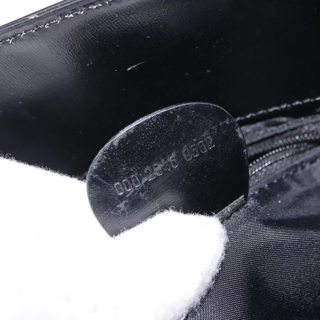 Gucci Vintage Handbag Leather Black Leather Handbag (Pre-Owned)
