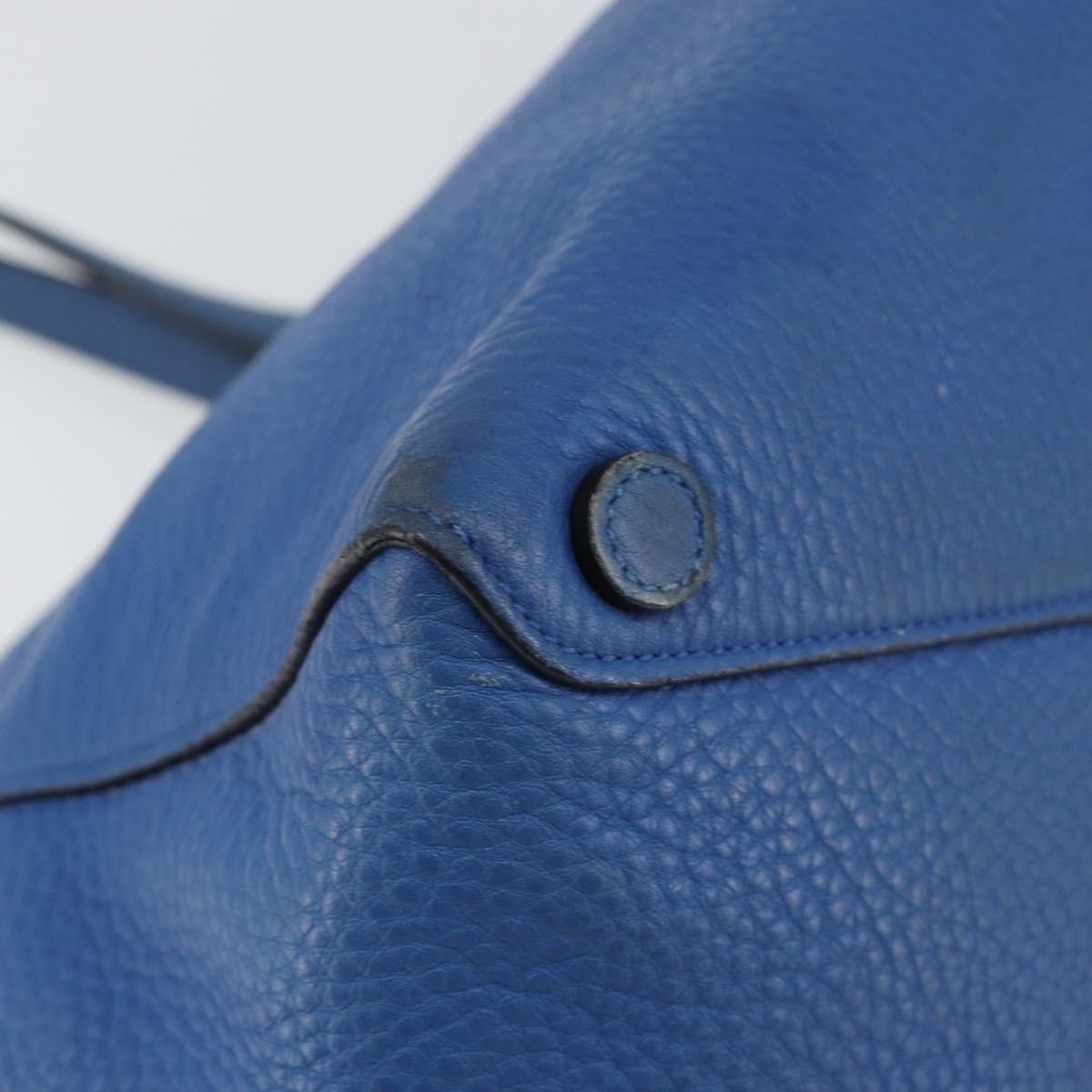Prada Tote Vitello Daino Vitello Daino Blue Leather Tote Bag Bag