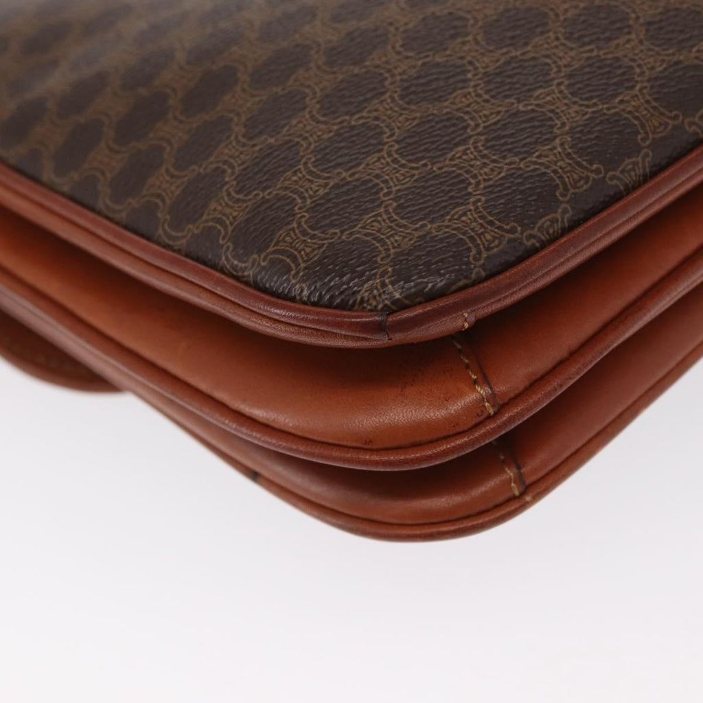 Celine Vintage Shoulder Bag Canvas Brown Canvas Shoulder Bag Bag