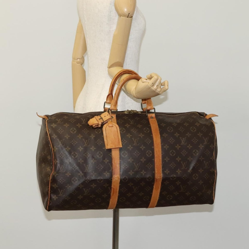 Louis Vuitton Keepall Bag Monogram Canvas Brown Canvas Travel Bag