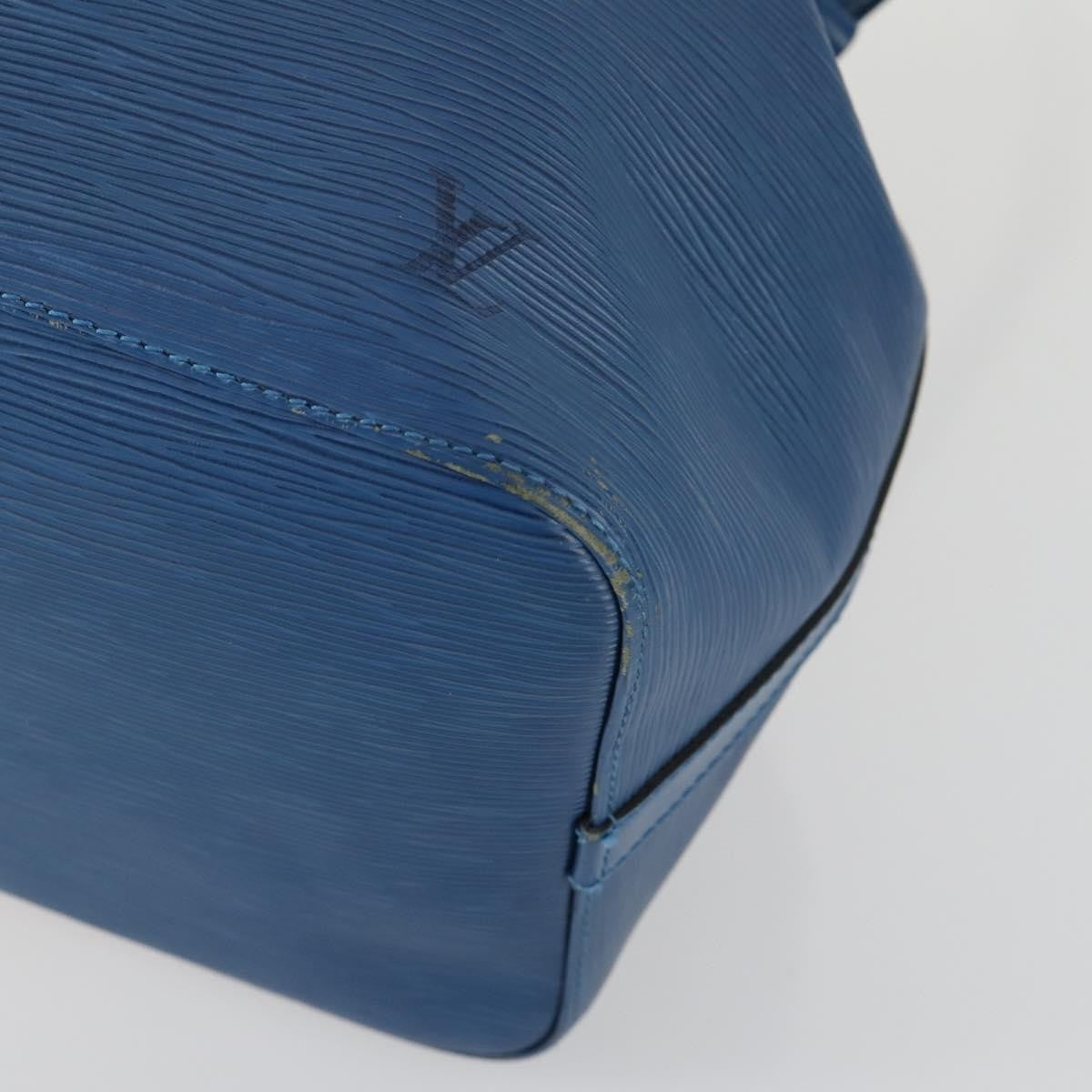 Louis Vuitton Petit Noe Handbag Epi Leather Blue Leather Shoulder Bag