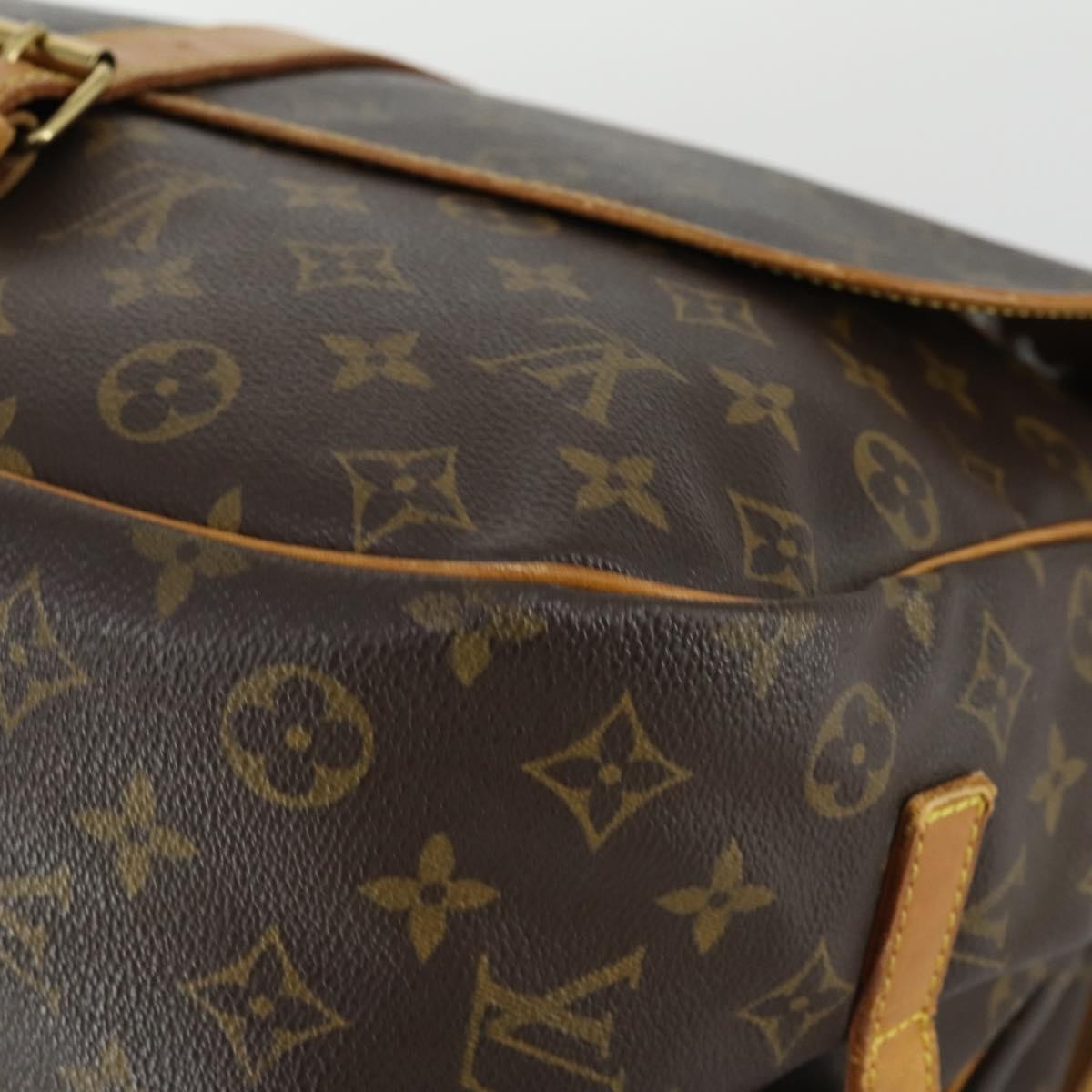 Louis Vuitton Saumur Handbag Monogram Canvas Brown Canvas Shoulder Bag