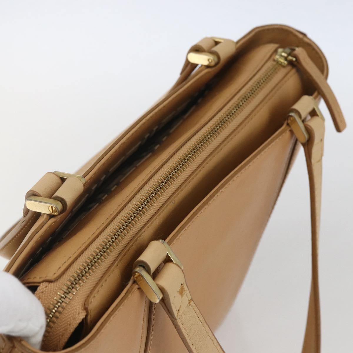 Burberry Vintage Handbag Leather Beige Leather Handbag