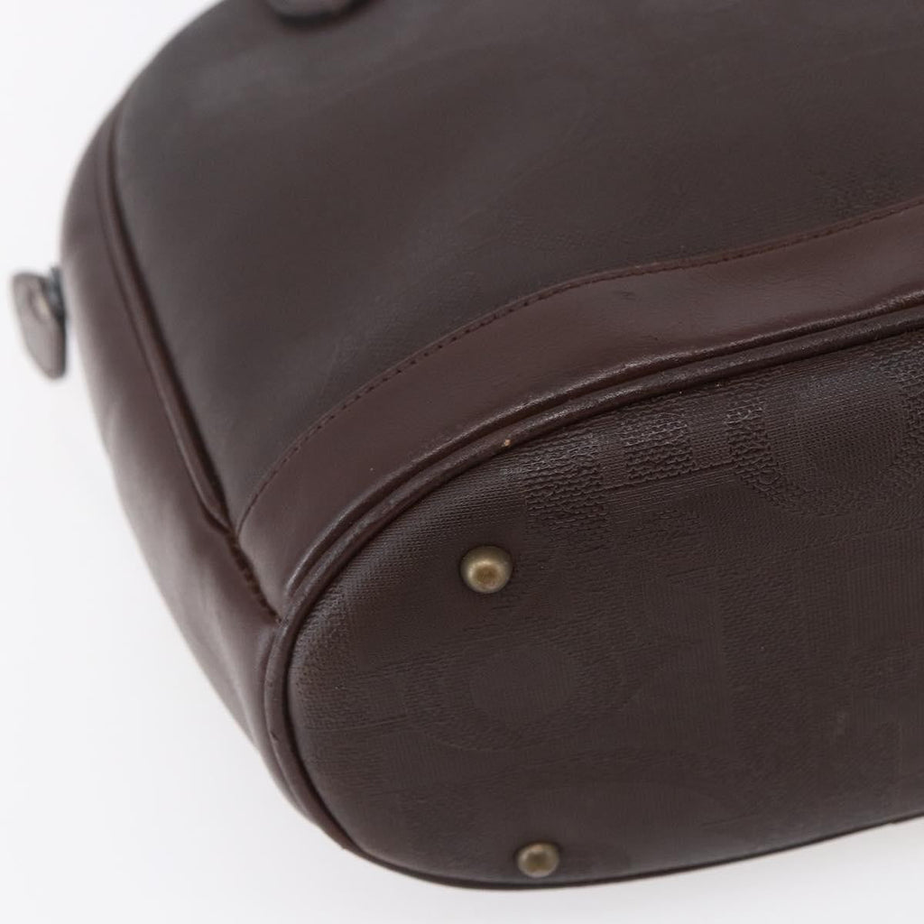 Christian Dior Vintage Trotter Handbag Canvas Brown Pvc Handbag (Pre-Owned)