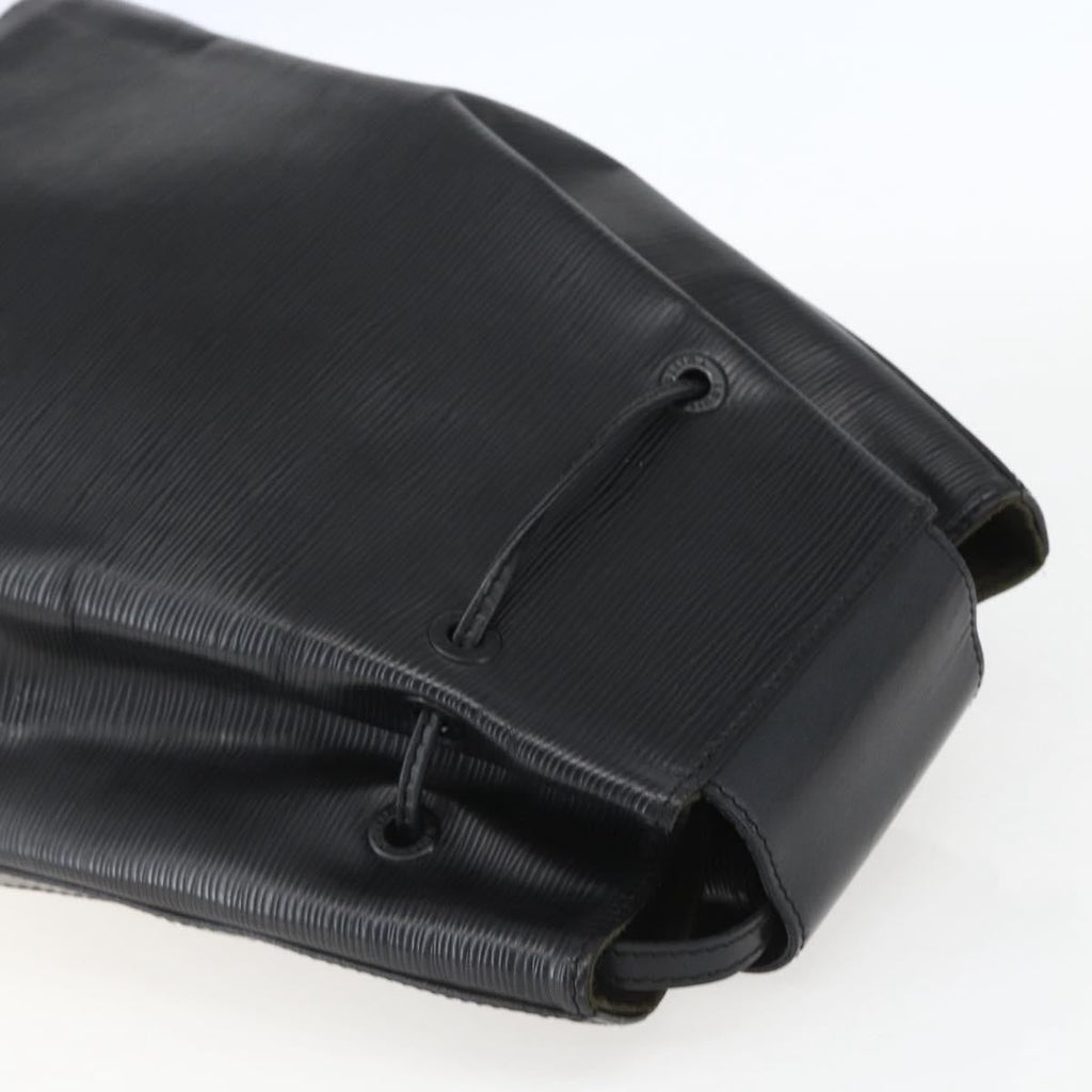 Louis Vuitton Sac A Dos Drawstring Backpack Epi Leather Black Leather Backpack Bag