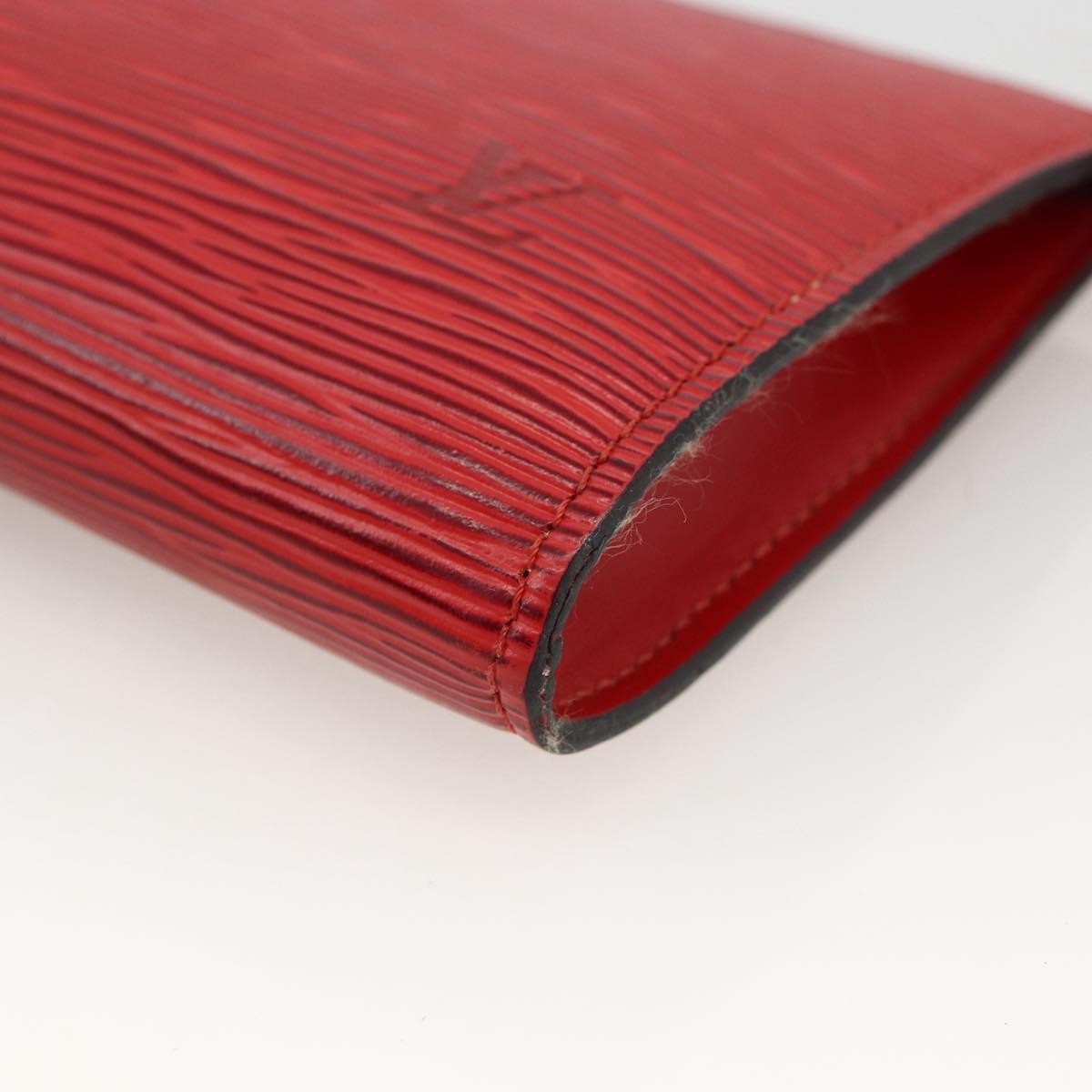 Louis Vuitton Pochette Accessoires Epi Leather Red Leather Clutche & Pouche Bag