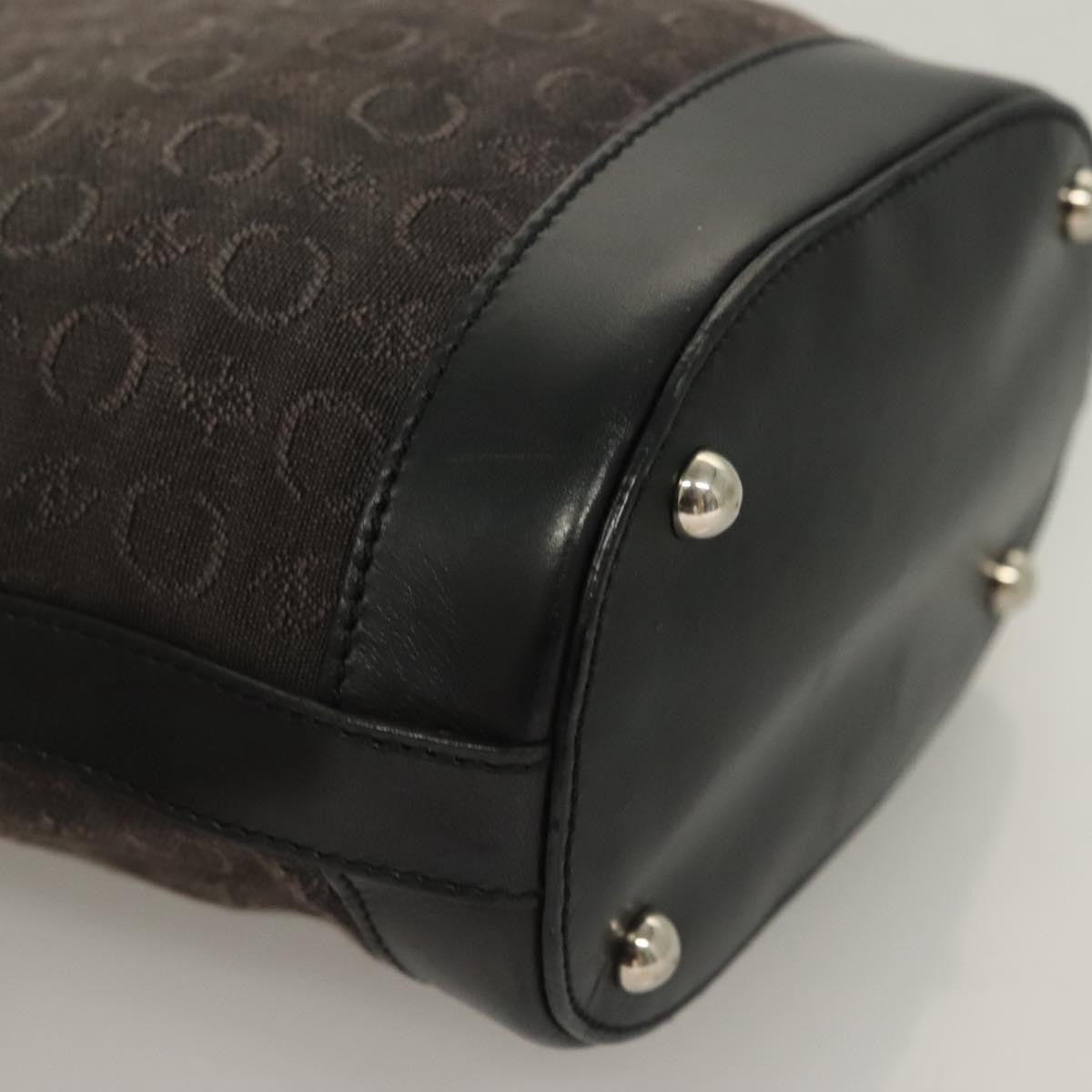 Celine C Macadam Handbag Canvas Black Canvas Handbag