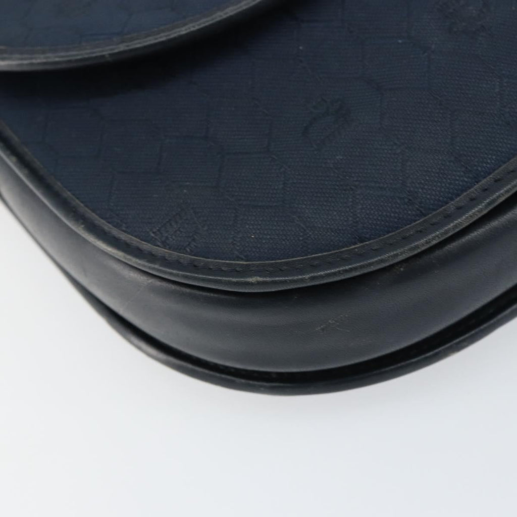 Christian Dior Vintage Honeycomb Shoulder Bag Canvas Navy Canvas Shoulder Bag Bag (Pre-Owned)